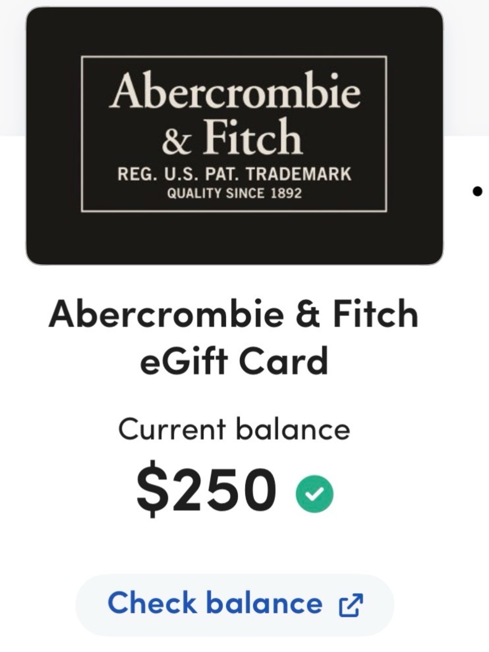 Abercrombie & Fitch eGift Card